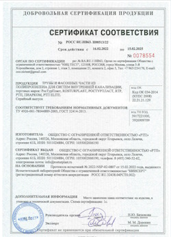 15.11.2024 Йошкар-Ола - Трубы и фасонные части из полипропилена для внутренней канализации